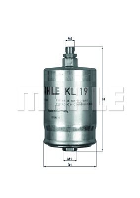 MAHLE Топливный фильтр KL 19