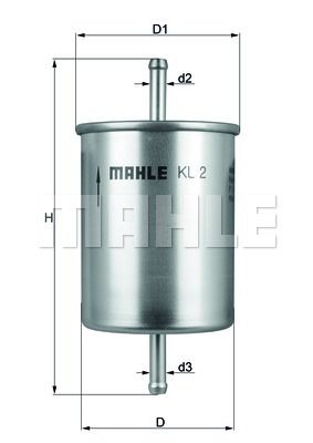 MAHLE Топливный фильтр KL 2