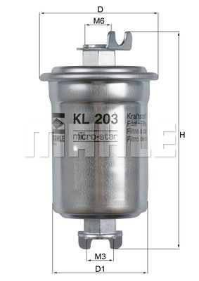 MAHLE Degvielas filtrs KL 203