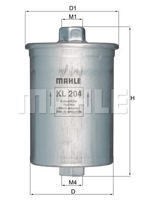 MAHLE Топливный фильтр KL 204