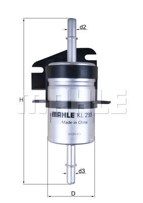 MAHLE Degvielas filtrs KL 238