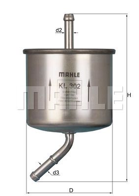 MAHLE Топливный фильтр KL 302