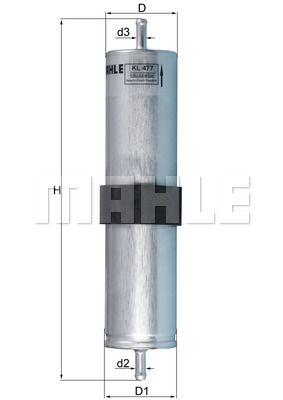 MAHLE Топливный фильтр KL 477