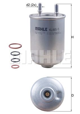 MAHLE Топливный фильтр KL 485/5D