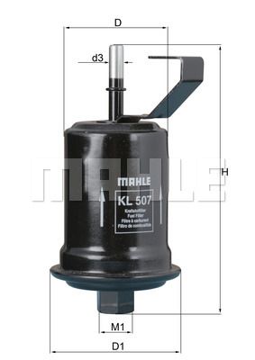 MAHLE Degvielas filtrs KL 507