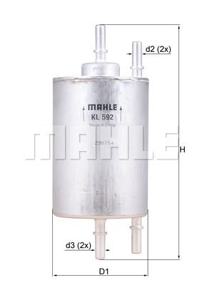 MAHLE Топливный фильтр KL 592