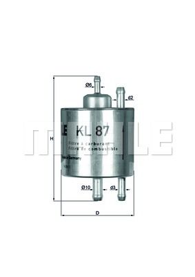 MAHLE Топливный фильтр KL 87