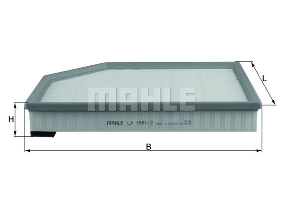 MAHLE Воздушный фильтр LX 1591/2