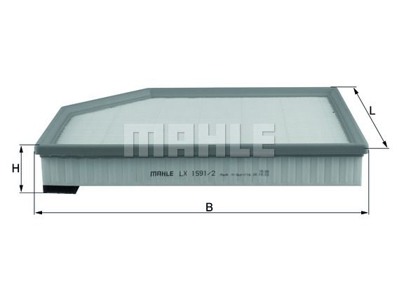 MAHLE Gaisa filtrs LX 1591/2