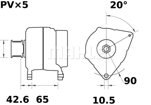 MAHLE Генератор MG 256