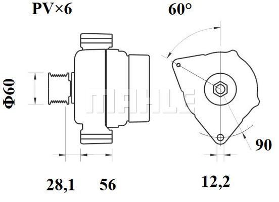 MAHLE Генератор MG 346