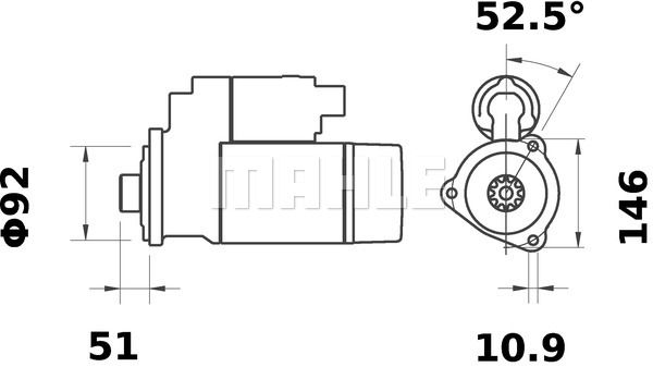 MAHLE Стартер MS 203