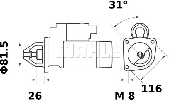 MAHLE Стартер MS 454