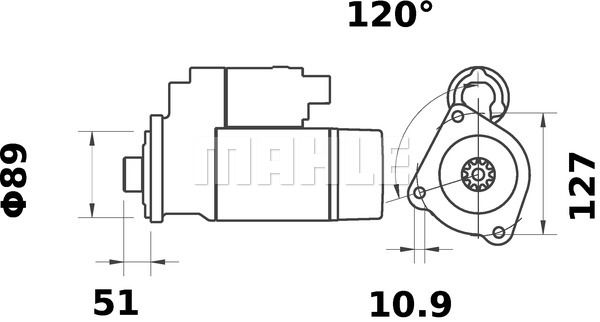 MAHLE Стартер MS 63