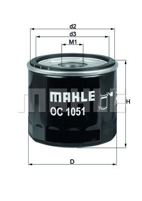 MAHLE Eļļas filtrs OC 1051