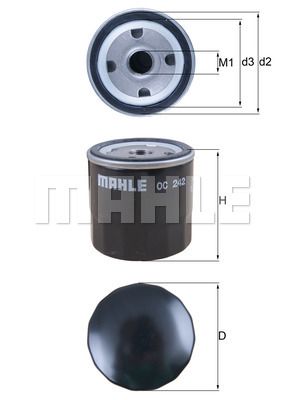 MAHLE Eļļas filtrs OC 242