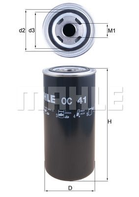 MAHLE Масляный фильтр OC 41