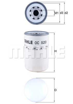 MAHLE Eļļas filtrs OC 520