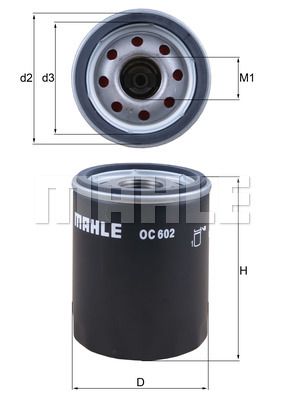 MAHLE Eļļas filtrs OC 602