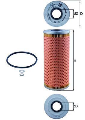 MAHLE Масляный фильтр OX 121D