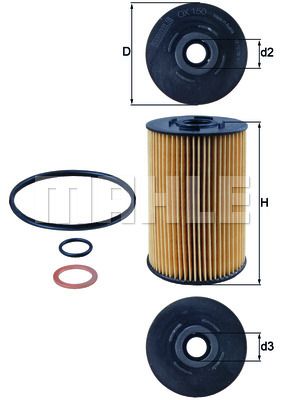 MAHLE Eļļas filtrs OX 150D1