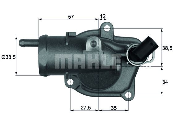 MAHLE Termostats, Dzesēšanas šķidrums TI 31 87