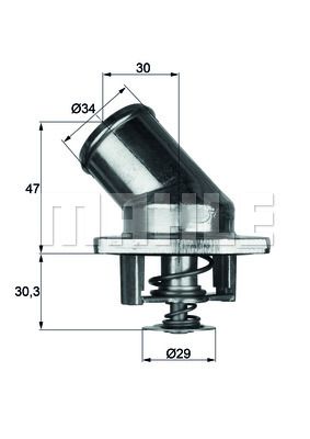 MAHLE Termostats, Dzesēšanas šķidrums TI 3 92