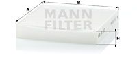 MANN-FILTER Фильтр, воздух во внутренном пространстве CU 1835