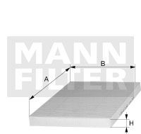 MANN-FILTER Фильтр, воздух во внутренном пространстве CU 2232/1