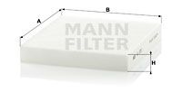 MANN-FILTER Фильтр, воздух во внутренном пространстве CU 2351
