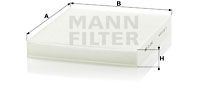 MANN-FILTER Фильтр, воздух во внутренном пространстве CU 2545