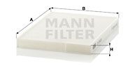 MANN-FILTER Фильтр, воздух во внутренном пространстве CU 2620