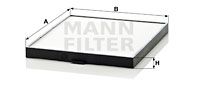 MANN-FILTER Filtrs, Salona telpas gaiss CU 2640