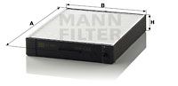MANN-FILTER Фильтр, воздух во внутренном пространстве CU 2647