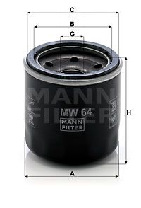 MANN-FILTER Eļļas filtrs MW 64