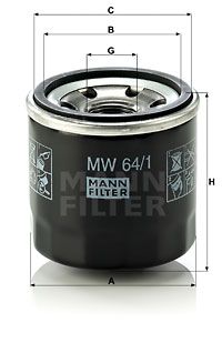 MANN-FILTER Eļļas filtrs MW 64/1
