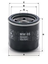 MANN-FILTER Eļļas filtrs MW 65