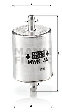 MANN-FILTER Degvielas filtrs MWK 44