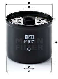 MANN-FILTER Degvielas filtrs P 917 x