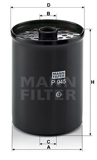 MANN-FILTER Degvielas filtrs P 945 x