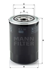 MANN-FILTER Eļļas filtrs W 10 703