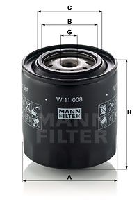 MANN-FILTER Eļļas filtrs W 11 008