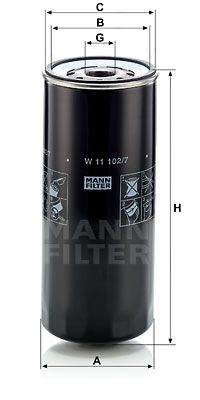 MANN-FILTER Eļļas filtrs W 11 102/7