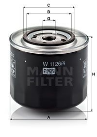 MANN-FILTER Eļļas filtrs W 1126