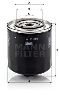 MANN-FILTER Eļļas filtrs W 1130/1