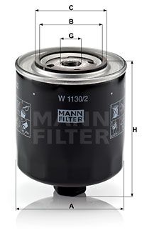 MANN-FILTER Eļļas filtrs W 1130/2
