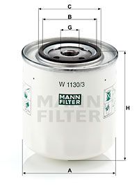 MANN-FILTER Eļļas filtrs W 1130/3