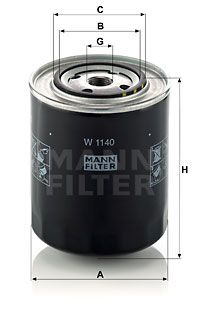 MANN-FILTER Filtrs, Hidropacēlāja sistēma W 1140