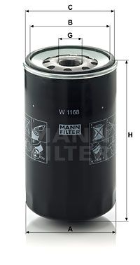 MANN-FILTER Масляный фильтр W 1168