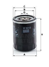 MANN-FILTER Масляный фильтр W 6019